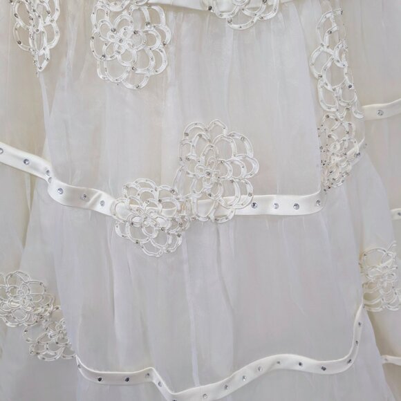 Oleg Cassini CWG344 Wedding Dress Size 10 Ivory - Picture 4 of 7